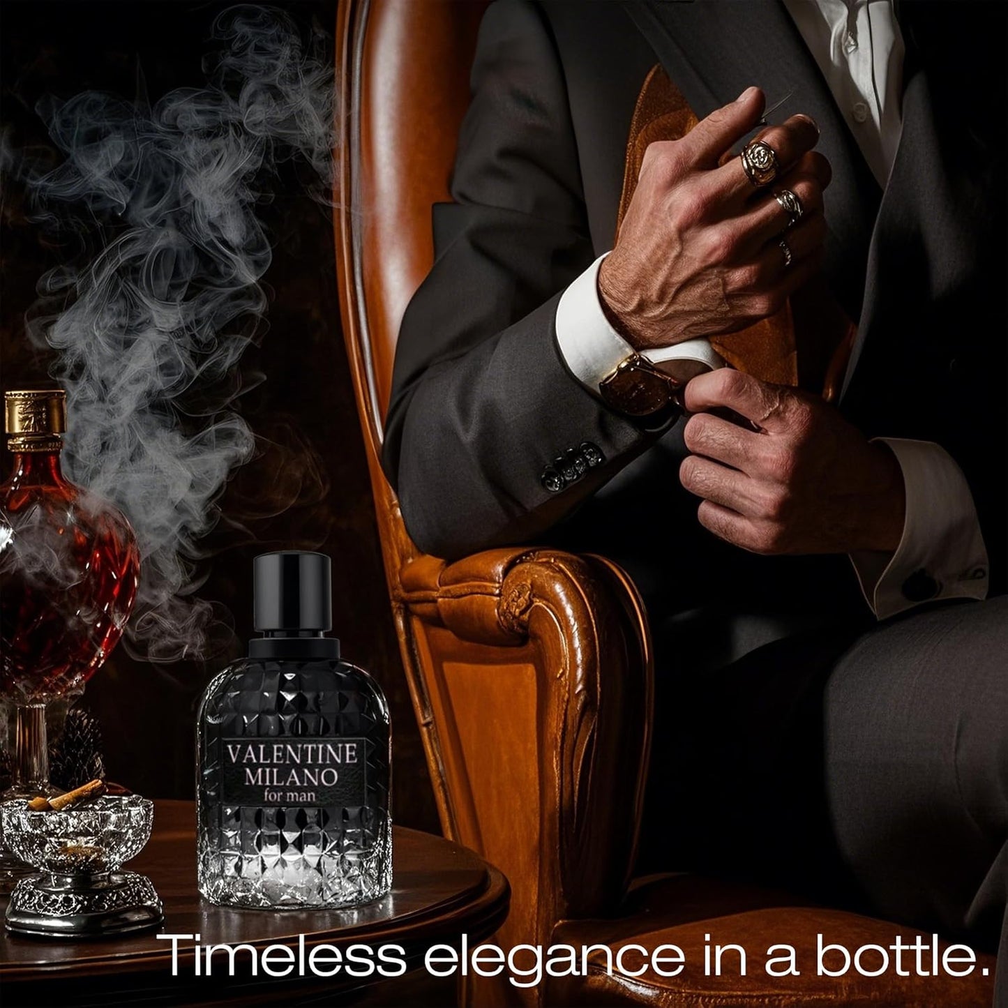 Men's Cologne Gift Set Include Valentine Milano,Valentine,Choco Musk & AZAD Black - 3.4 Fl Oz Each | Vanilla Bourbon, Leather & Amber Floral Fragrance | Luxury Eau de Toilette Quartet