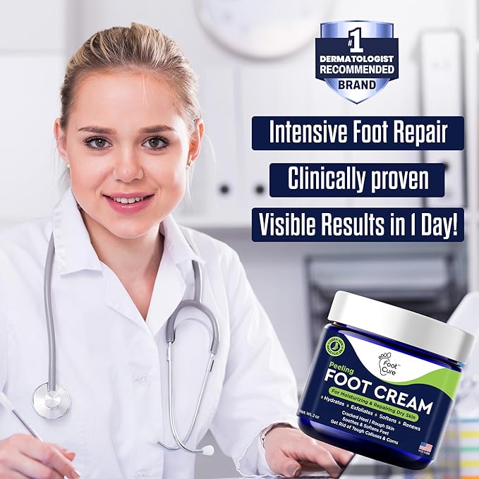 Tea Tree Oil Foot Cream - Moisturizing Athletes Foot Care For Dry Cracked Feet Cream - Heel & Callus Removal, Toenail Treatment, Itchiness Relief - Made in USA Foot Cream, 2 Ounce Pack of 2