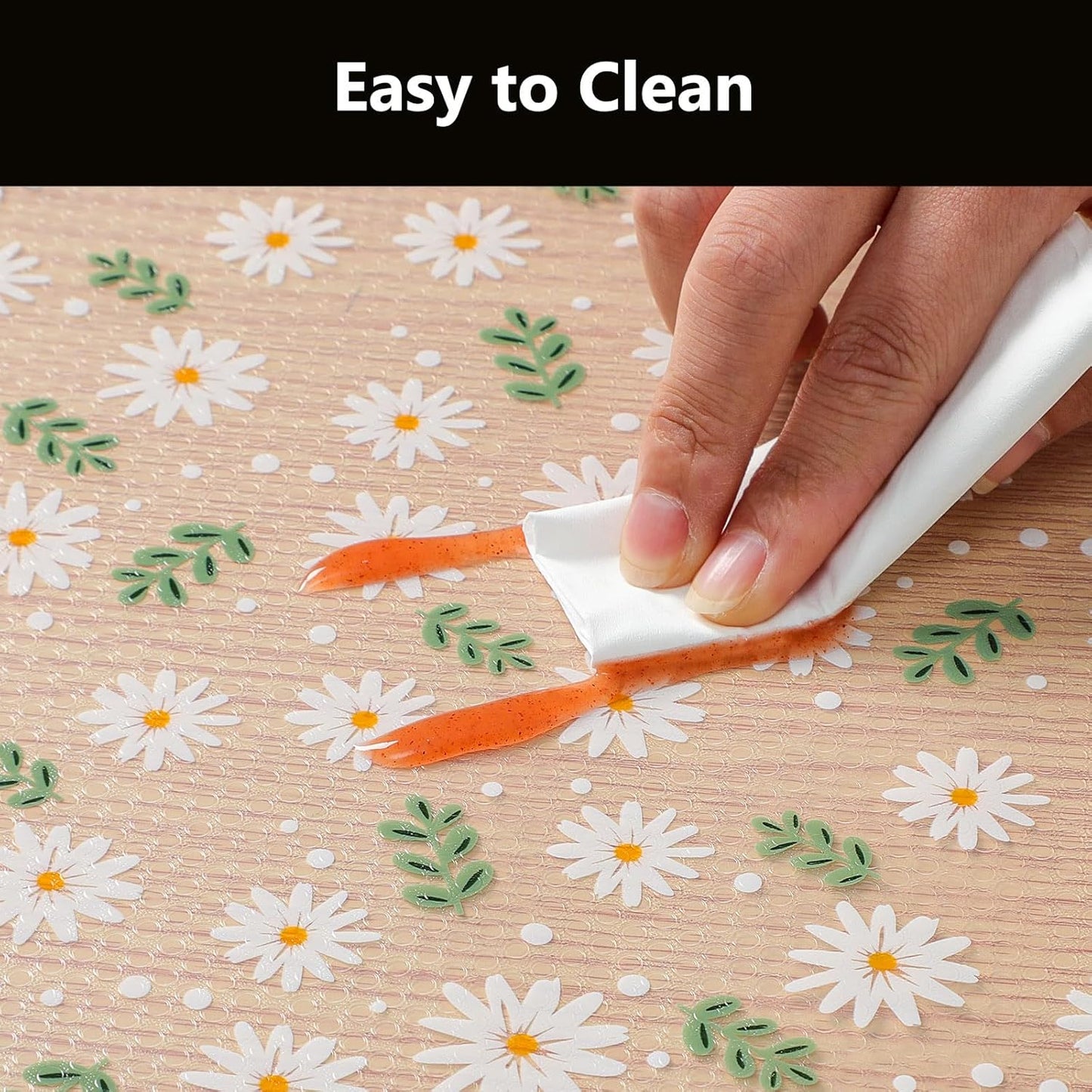 INNOLITES Kitchen Cabinet Shelf Liner | Non-Adhesive Refrigerator & Drawer Liner | Waterproof, Oil-Proof EVA with Floral Pattern | Easy to Cut & BPA-Free (17.7" x 360")