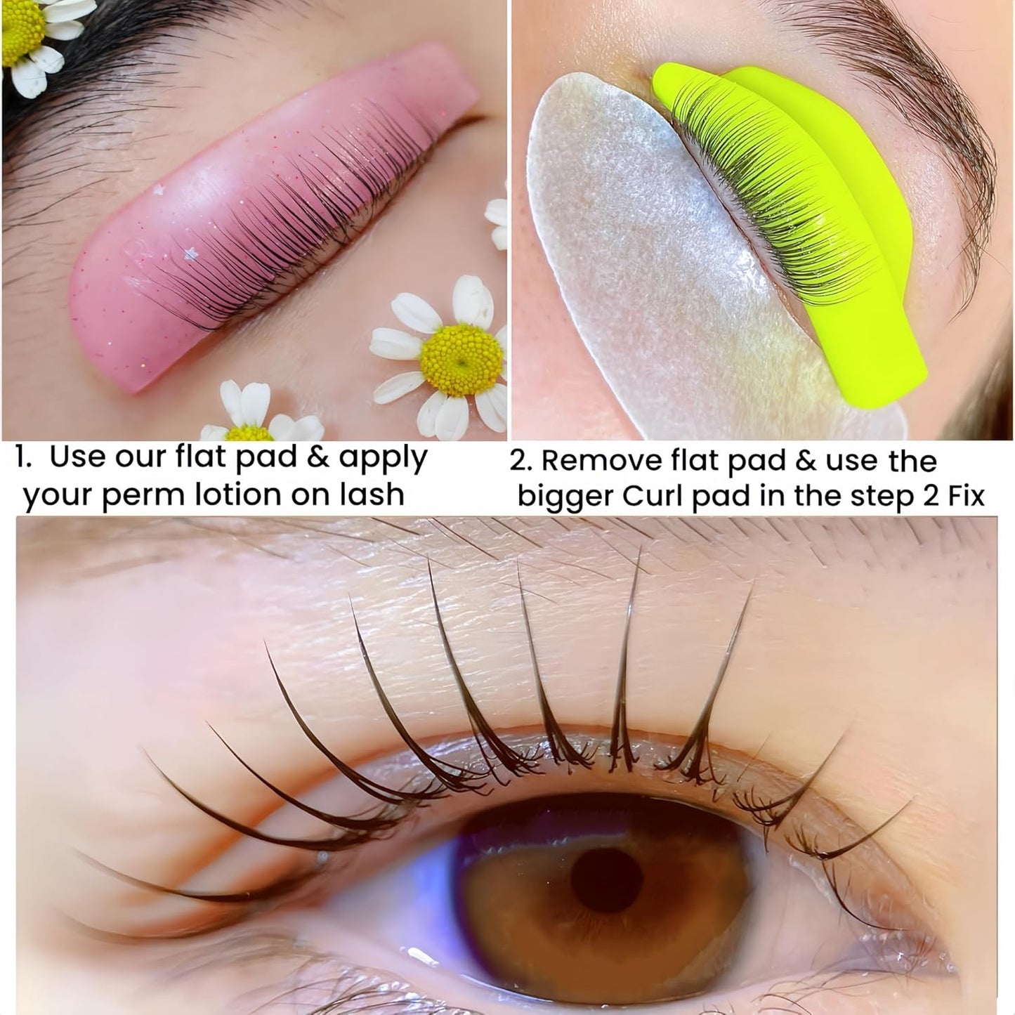 Korean Lash Lift Kit Korea Eyelash Lifting Starter Set With Flat Shields Perming Lash Evenly Improve Success Of Lash Perm Curling Eyelashes Thoroughly Professional Salon 15 Applications Sachet (Rose)