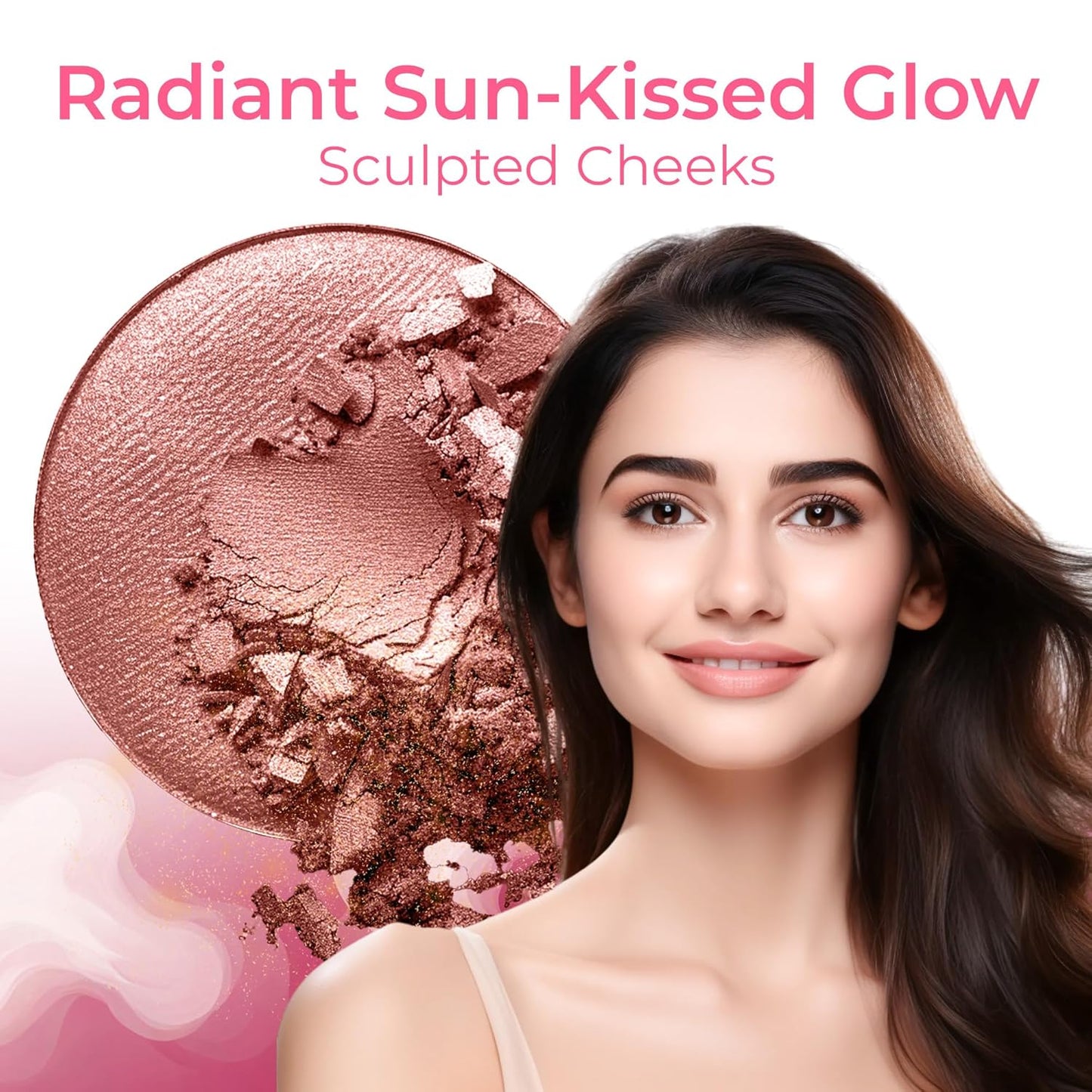 16pc Beginner Mineral Makeup STARTER KIT with 10 BRUSH SET (5gm) Sample Size Foundation, Primer, Blush, Bronzer, Setting Powder for Learning, Occasional Use,First Time Users, Travel Size Kit (Light)