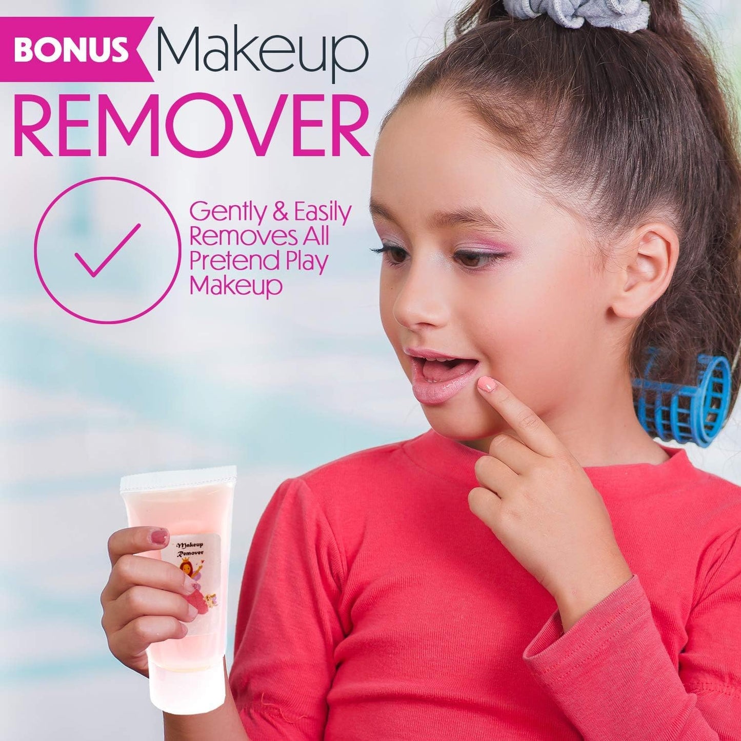 Toysical Princess Kids Makeup Kit for Girl - Real, Non Toxic Makeup for Kids kit with Remover, Washable Toddler Makeup Kit - Birthday Gift Pretend Play Makeup for Ages 3 4 5 6 7 8 9 10 Years Old