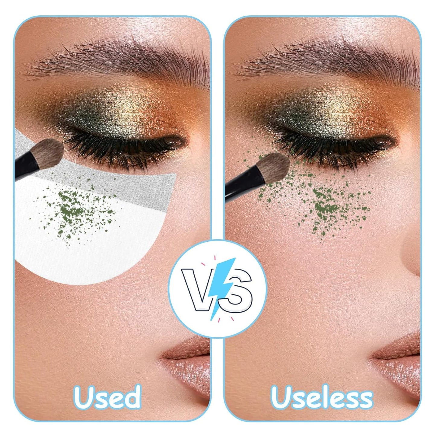 150 Pcs Eyeshadow Shields, Lint Free Eyeshadow Stencil Gel Pad Under Patches, Prevent Makeup Residue Eye Shadow Makeup Patches for Eyelash Extensions, Eyeliner, Lip and Tinting Makeup