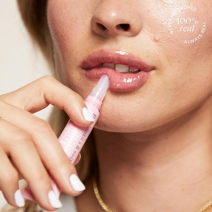 TULA Skin Care Rose Glow + Get It Lip Balm - Hydrating Peptide Lip Treatment with Hyaluronic Acid & Vitamin E, 0.28 oz.