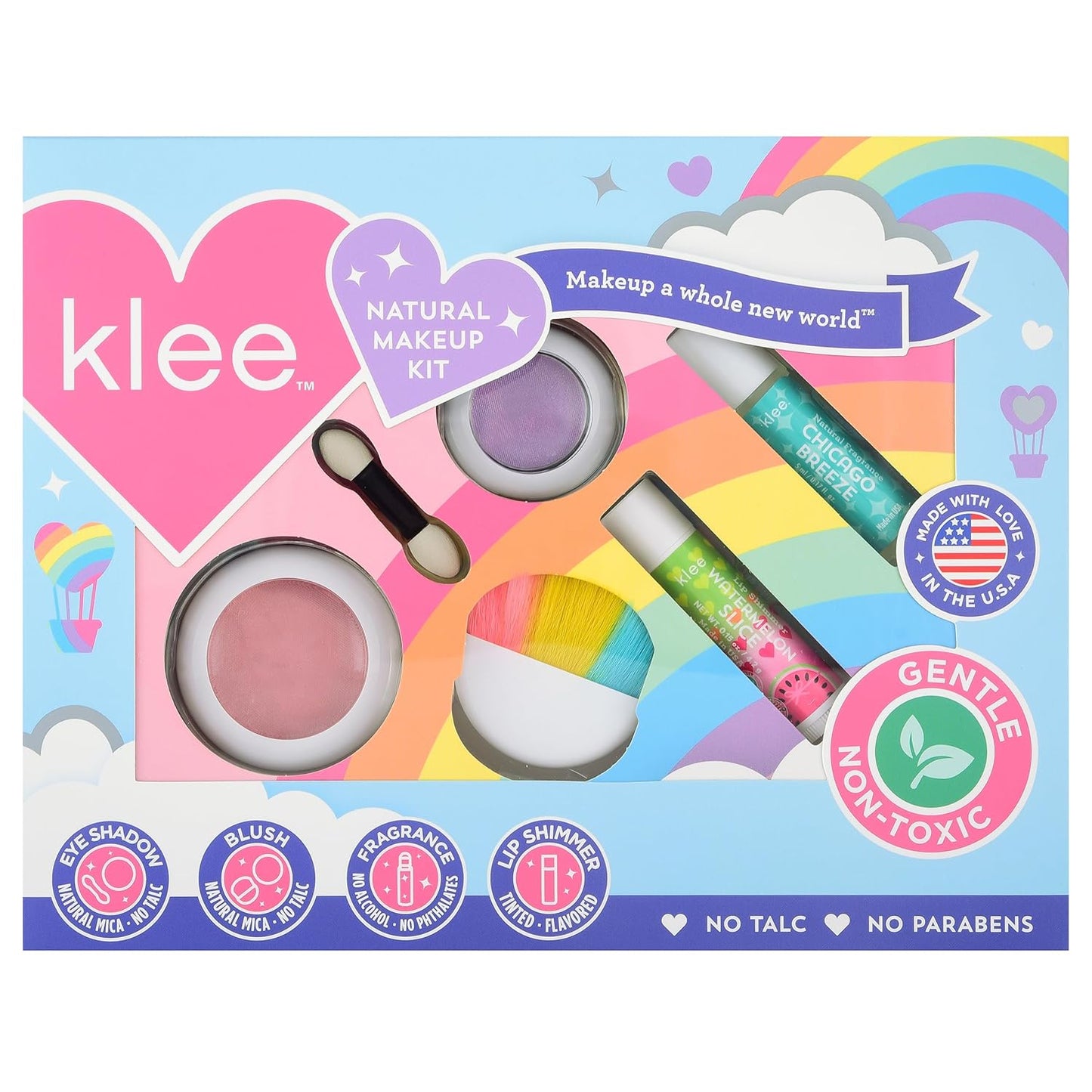 Klee Naturals Mineral Makeup Kit. Gentle and Non-Toxic. Kid-Friendly. Made in USA. (Sun Comes Out)