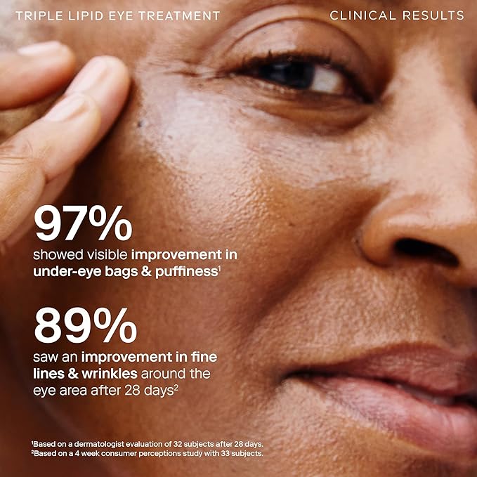 Skinfix Barrier+ Triple Lipid Eye Treatment: Infused with Caffeine, Niacinamide, and Peptides for Depuffing, Tightening, and Under-Eye Brightening, 15 ml