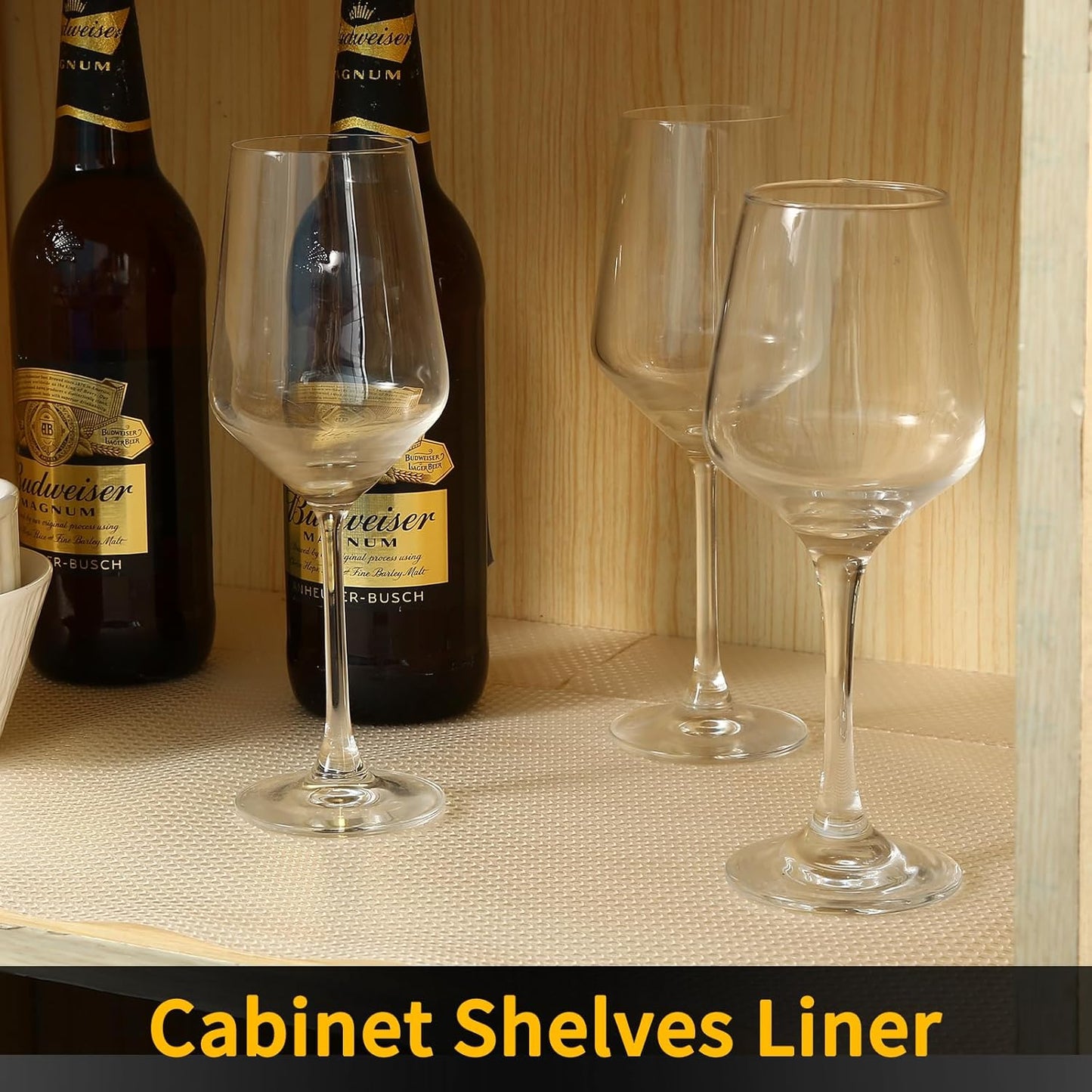 iwtmm Shelf Drawers Liners for Kitchen Cabinets Non-Slip, Washable, Oil-Proof Drawer Liners, EVA Waterproof Non-Adhesive Cabinet Liners for Kitchen, Pantry, Bathroom