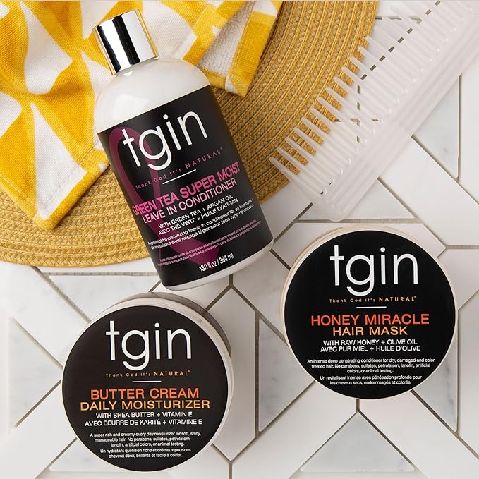 TGIN Honey Miracle Hair Mask Duo, 12 oz (Pack of 2) for Natural, Dry, Curly, Type 3c and 4c Hair