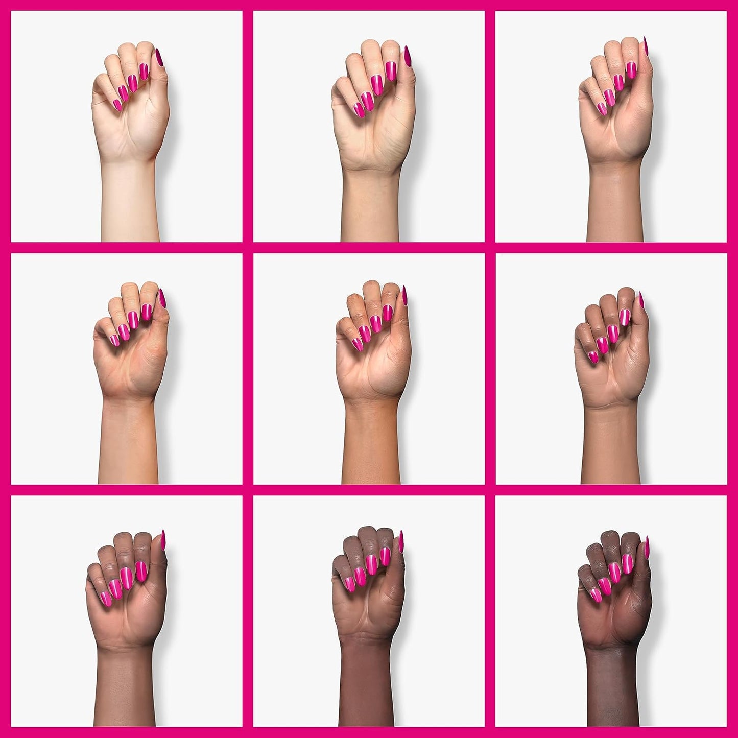 Beetles Pink Gel Nail Polish - Year 2 Kilo 15ML Gel Polish, 1 Pcs Hot Pink Colors, Soak off UV LED Lamp Nail Art Manicure Salon DIY Nail Design for Girls