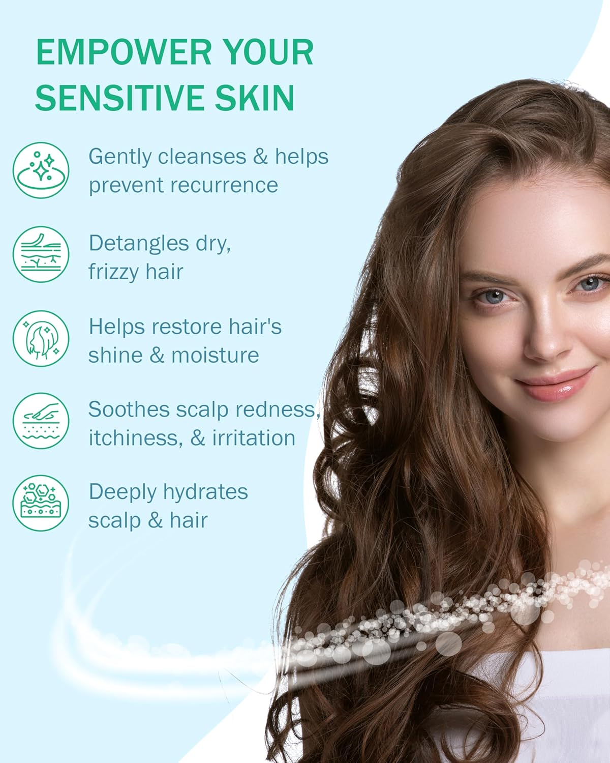 Eczema Cream Shampoo Treatment for Sensitive Skin for Kids & Adults- Colostrum & Colloidal Oatmeal -Itchy Scalp Anti Dandruff Eczema Shampoo for Scalp Women & Men, 16 fl oz, Made in USA