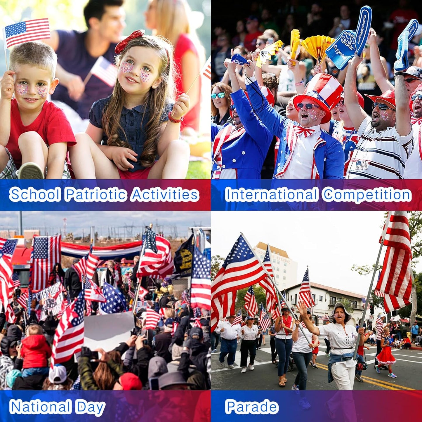 Red White Blue Hair Glitter Stick for Kids,Patriotic Face Body Glitter,4th of July Accessories,Fourth of July Outfits for Women,Patriotic Day Memorial Day Waterproof Chunky Glitter Makeup