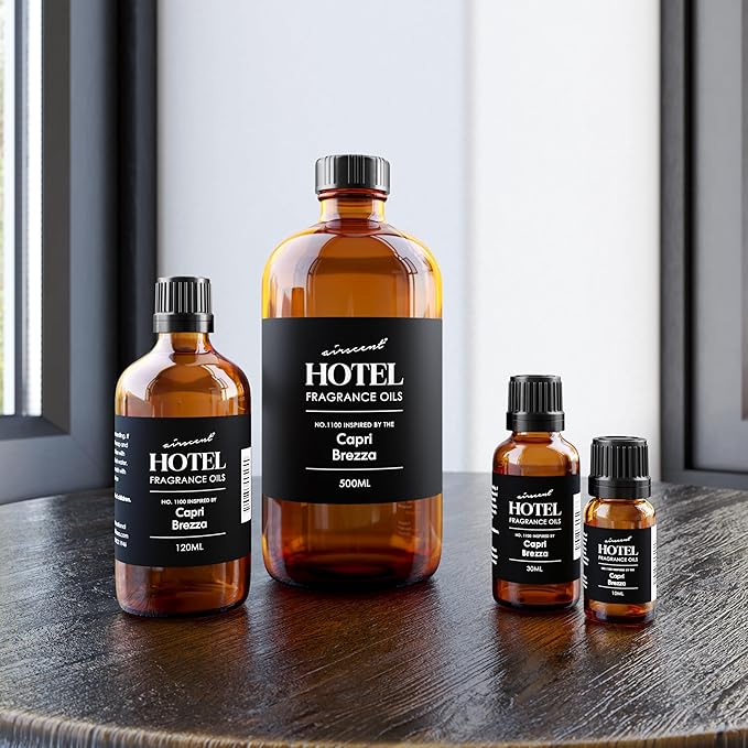 AirScent Capri Brezza Diffuser Oil - Volcano-Inspired Premium Fragrance Oil No. 1100 for Ultrasonic and Waterless Diffusers and Crafting - 30 ml, 1 fl oz Glass Bottle with Dropper