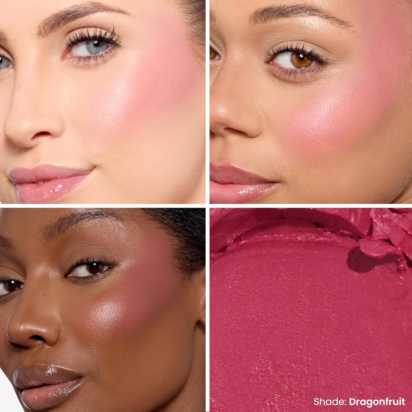 OFIR Cheek Tones Vitamin C Blush Stick | Buildable, Hydrating, Lightweight, Vegan Cream Blush Stick | Non-Transfer, Radiant Finish, Skin-Loving Formula | Dragonfruit - Deep Magenta | 0.21 oz