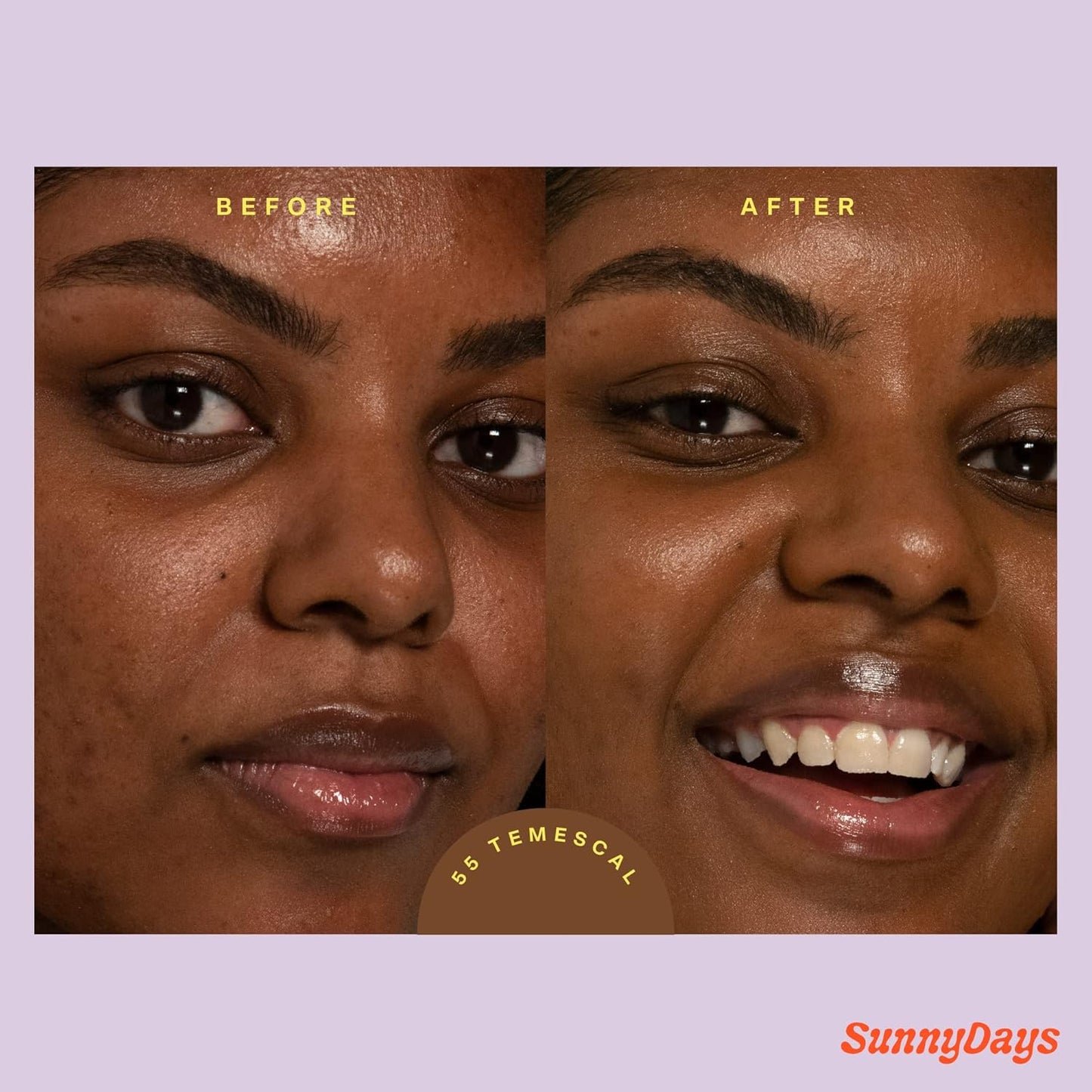 Tower 28 Beauty SunnyDays SPF 30 Tinted Mineral Sunscreen - For Sensitive Skin - 2-in-1 Facial Broad Spectrum UVA/UVB Protection + Foundation - Shade 55 TEMESCAL - Deep with Golden Undertones, 1 Fl Oz