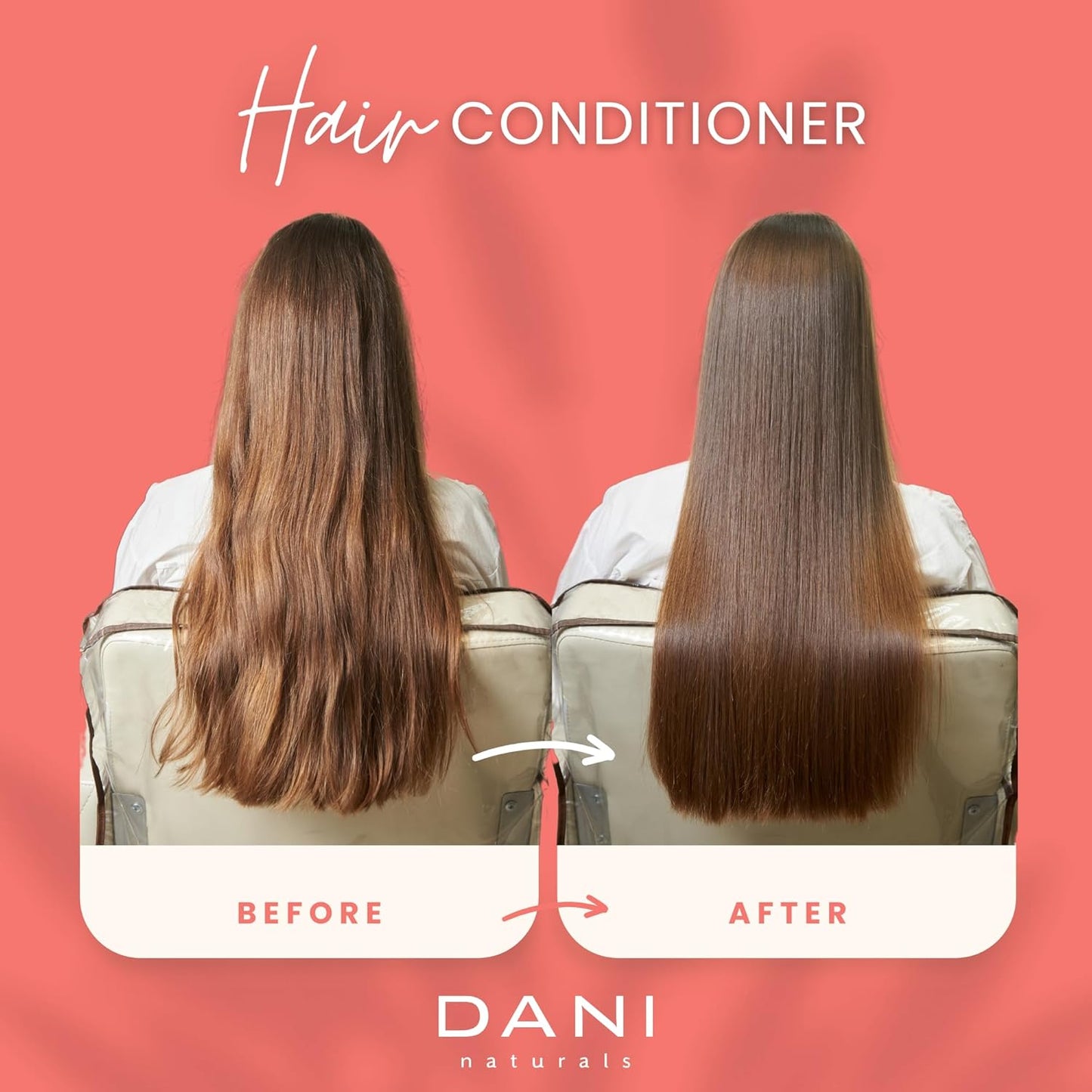 DANI Naturals Conditioner – Coconut Hibiscus, Strengthening & Hydrating for Dry or Damaged Hair, Lightweight & Nourishing, Vegan & Color-Safe, 12 oz