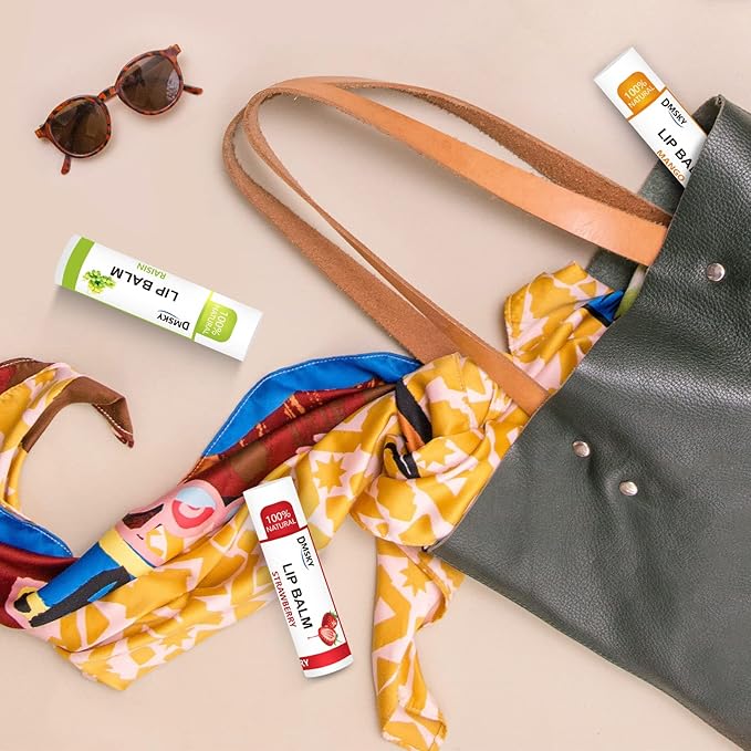 DMSKY 60 Pack Lip Balm, Natural Lip Balm Bulk with Vitamin E and Coconut Oil, Moisturizing Lip Balm for Chapped Lips, Bulk Lip Balm for Women-12 Flavors