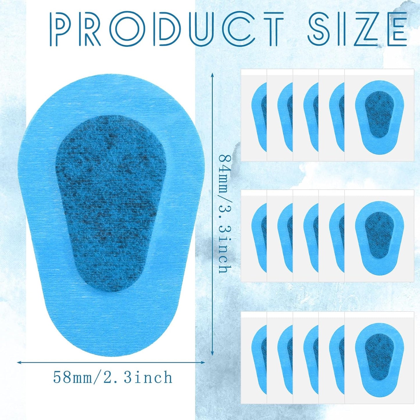 Panitay 40 Pcs Adhesive Eye Patches for Adults Disposable Breathable Medical Eye Patch for Amblyopia Lazy Latex Free Adhesive Bandages for Men(3.3 x 2.3 Inch,Blue)