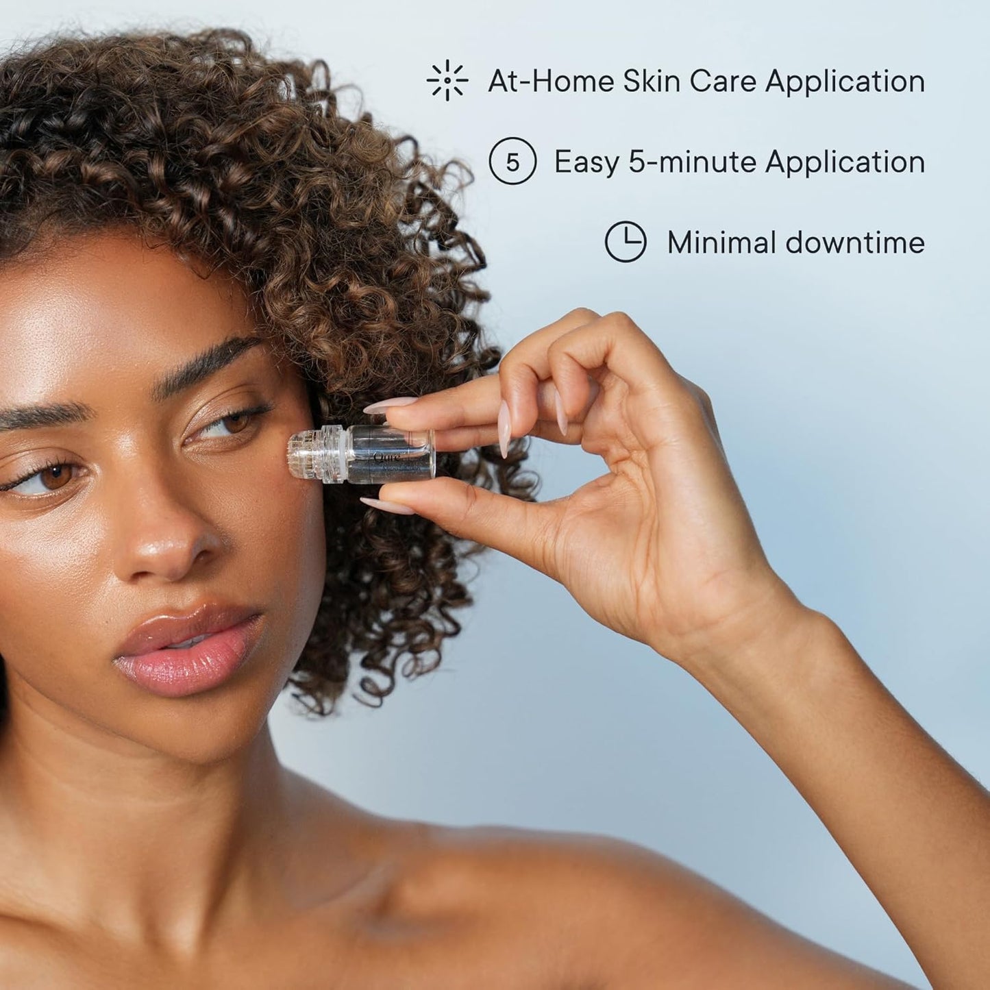 Qure Micro Infusion System for Face & Neck - Facial Moisturizing Essence, Hydrating Serum for All Skin Types, Refreshed Skin - 5-Month Supply