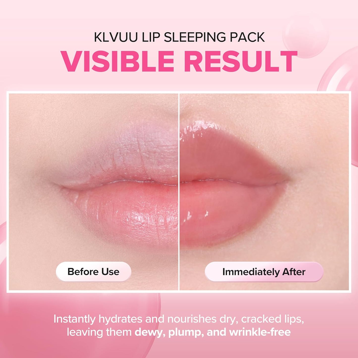 Klavuu Lip Mask Sleeping Pack (0.7oz) – Overnight Deep Hydrating Korean Lip Balm Treatment for Very Dry, Chapped Lips | Lip Lightening & Plumping with Instant Hydration (Berry + Vanilla)