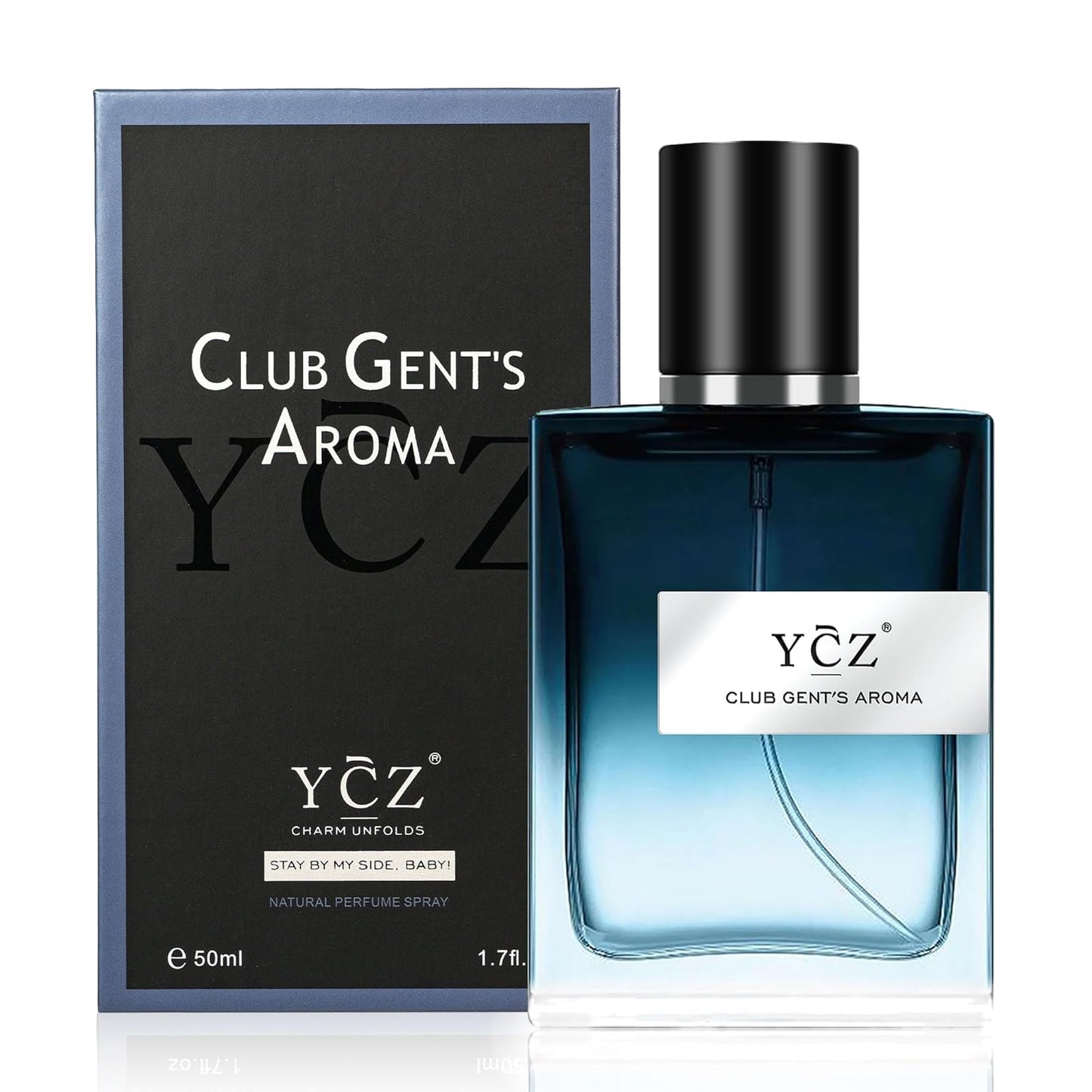 Ycz CLUB GENT'S AROMA Perfume Men, Eau de Parfum Spray, Nightclub Essential Long-Lasting Fragrance, Men's Cologne with Aromatic Woody Notes of Mint, Lemon, Special Occasions Daily Elegance