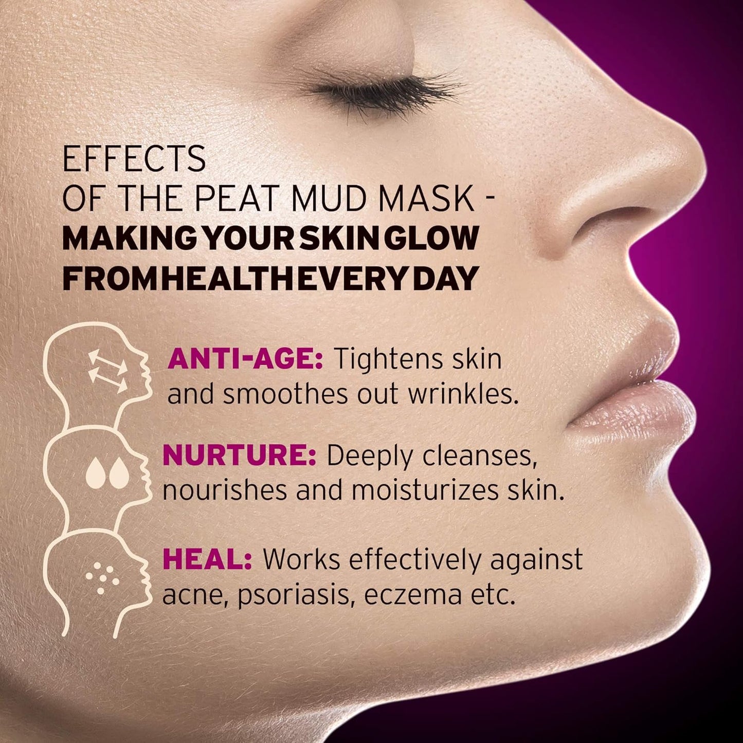 Sphagnum Botanicals Natural Anti Wrinkle Face Mask - 100% Healing Peat Mud Therapy, Hydrating and Deep Cleansing Facial Moisturizer, Collagen Boosting Skin Care Solution For Men & Women, 5 oz