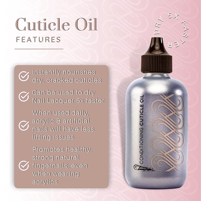 Tammy Taylor Hydrating Nail Cuticle Oil w/Cuticle Cream | Gardenia Cuticle Softener w/Vitamin E, Jojoba Oil, Natural Ingredients & USA Made Professional Nail Growth Oil for Growth & Strength 4 oz