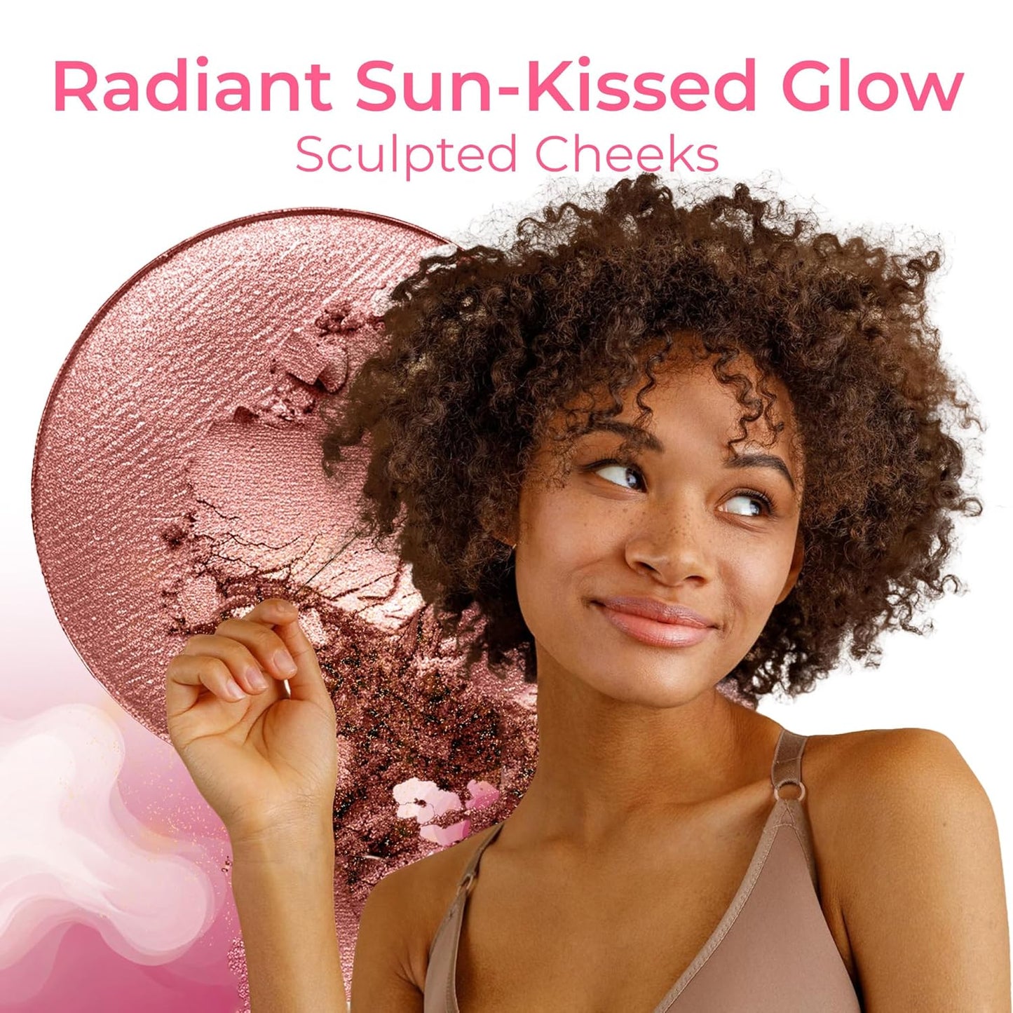 16pc Beginner Mineral Makeup STARTER KIT with 10 BRUSH SET (5gm)Sample Size Foundation, Primer, Blush, Bronzer, Setting Powder for Learning, Occasional Use & First Time Users, Travel Size Kit (Ebony)