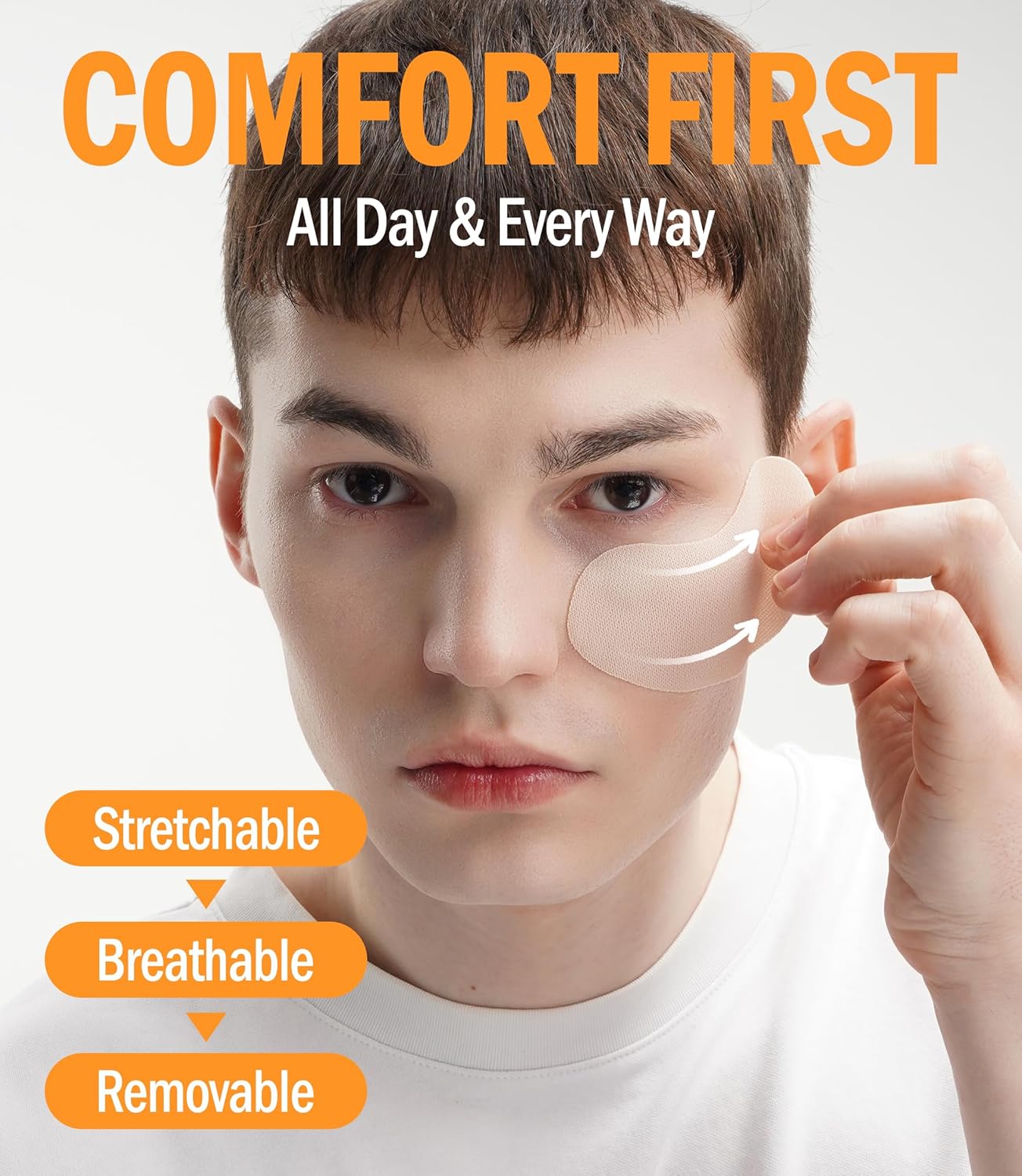 DASHU Daily Sunshield Golf Patch 5 Pairs - Korean Skin Care Cooling Gel Patches for Outdoors, Portable Collagen Patches for Face, Age Defying Sun Shield Peptide Patch, Easy Peel Off Facial Patches