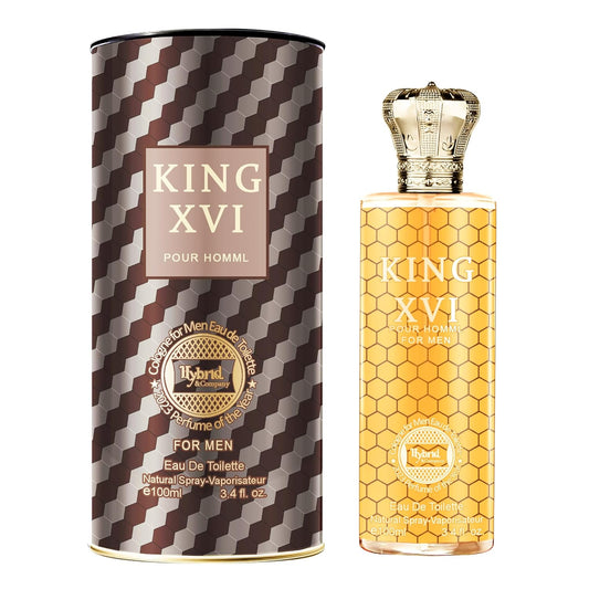 Hybrid & Company King Xvi Eau De Toilette Confident Attractive Crispness Mens Perfume,3.4 Fl Oz