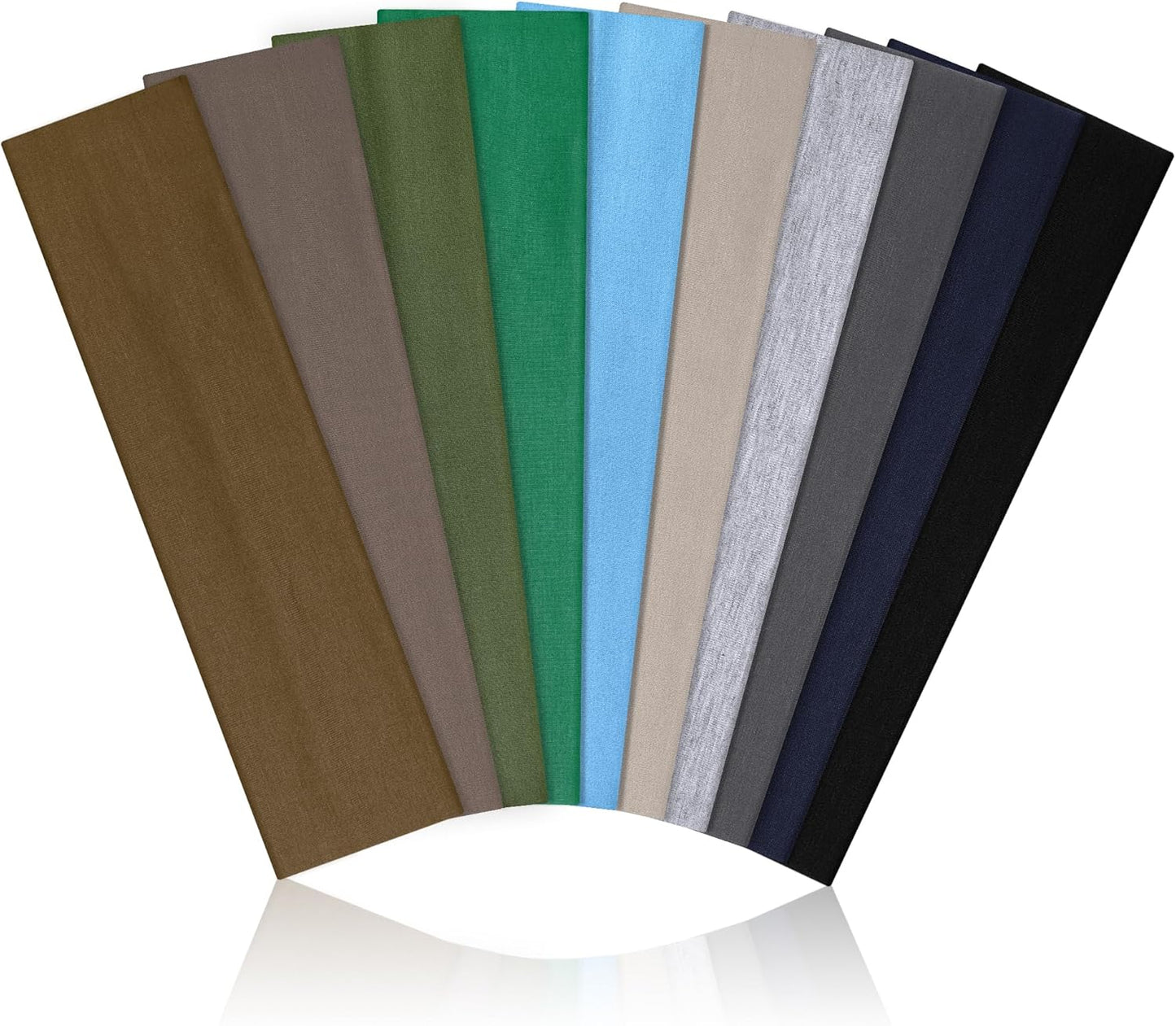 10 PCS Headbands for Women - Fashion Non Slip Cotton Headbands for Women and Men Perfect for Sports and Outdoor Activities in Summer,Including Running, Yoga, Cycling, Gym Workouts