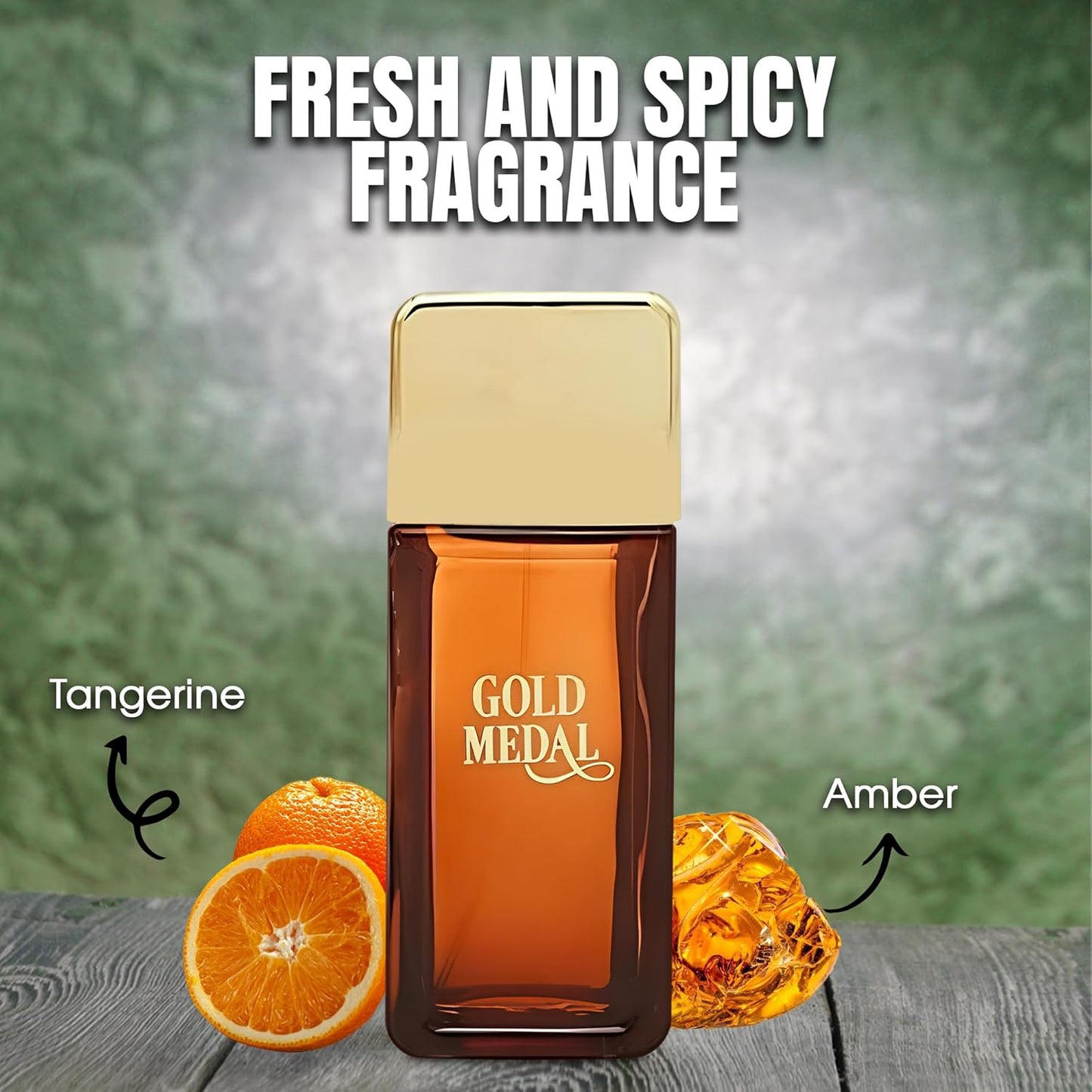 Gold Medal Sensual Woody Fragrance for Men | Long Lasting Cologne Aromatic Scent, Eau de Parfum Natural Spray - Great Holiday Gift, 3.4 Fl Oz/100 Ml