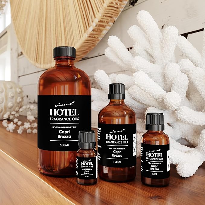 AirScent Capri Brezza Diffuser Oil - Volcano-Inspired Premium Fragrance Oil No. 1100 for Ultrasonic and Waterless Diffusers and Crafting - 30 ml, 1 fl oz Glass Bottle with Dropper