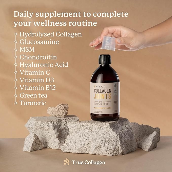 True Collagen - Collagen Joints 500 ml x 2 I 10g Collagen peptides per dose I MSM, Glucosamine, Chondroitin I 40-Day Supply