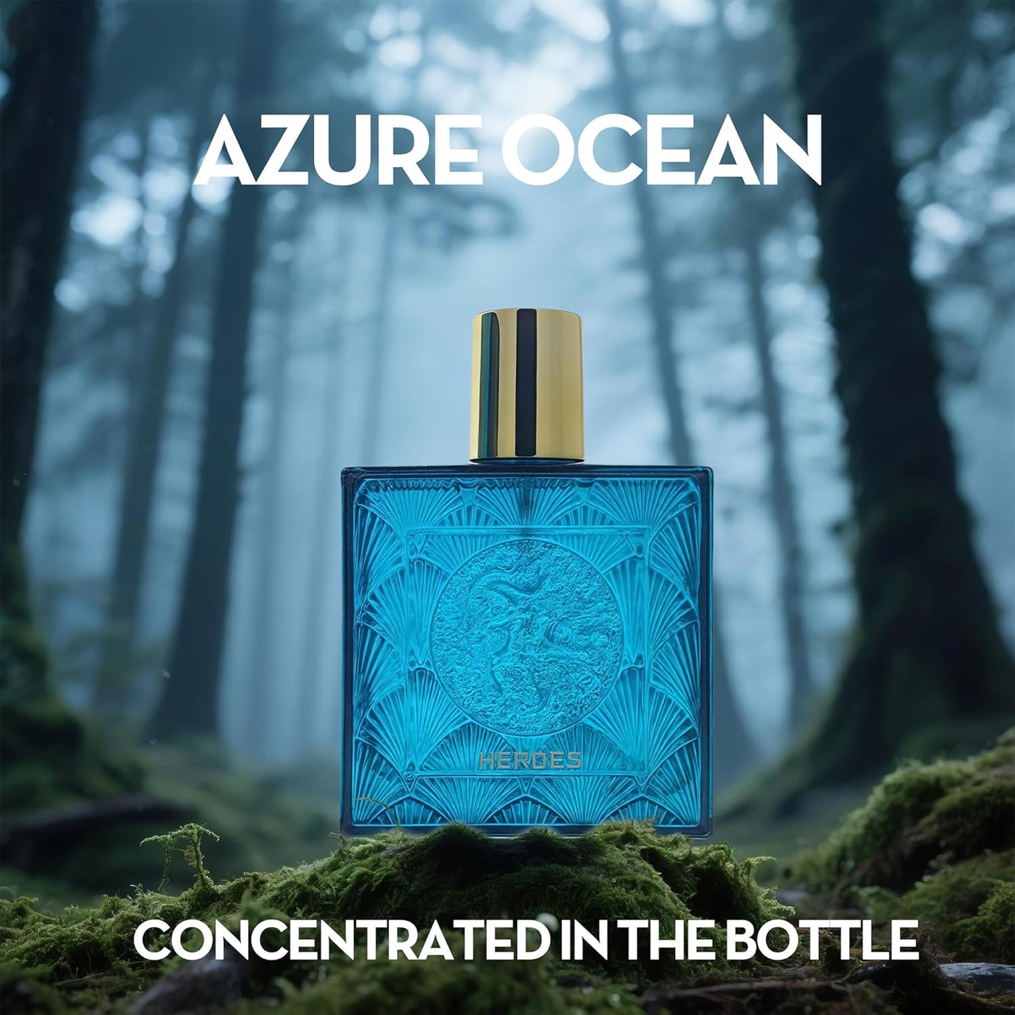 Cologne for Men Heroes 3.4 Fl Oz Eau de Toilette Spray Noted with Bergamot,Lavandin,Orange Blossom,Amber&Vanilla Fragrance Alcohol-Free Luxury Men's Perfume for Daily Use