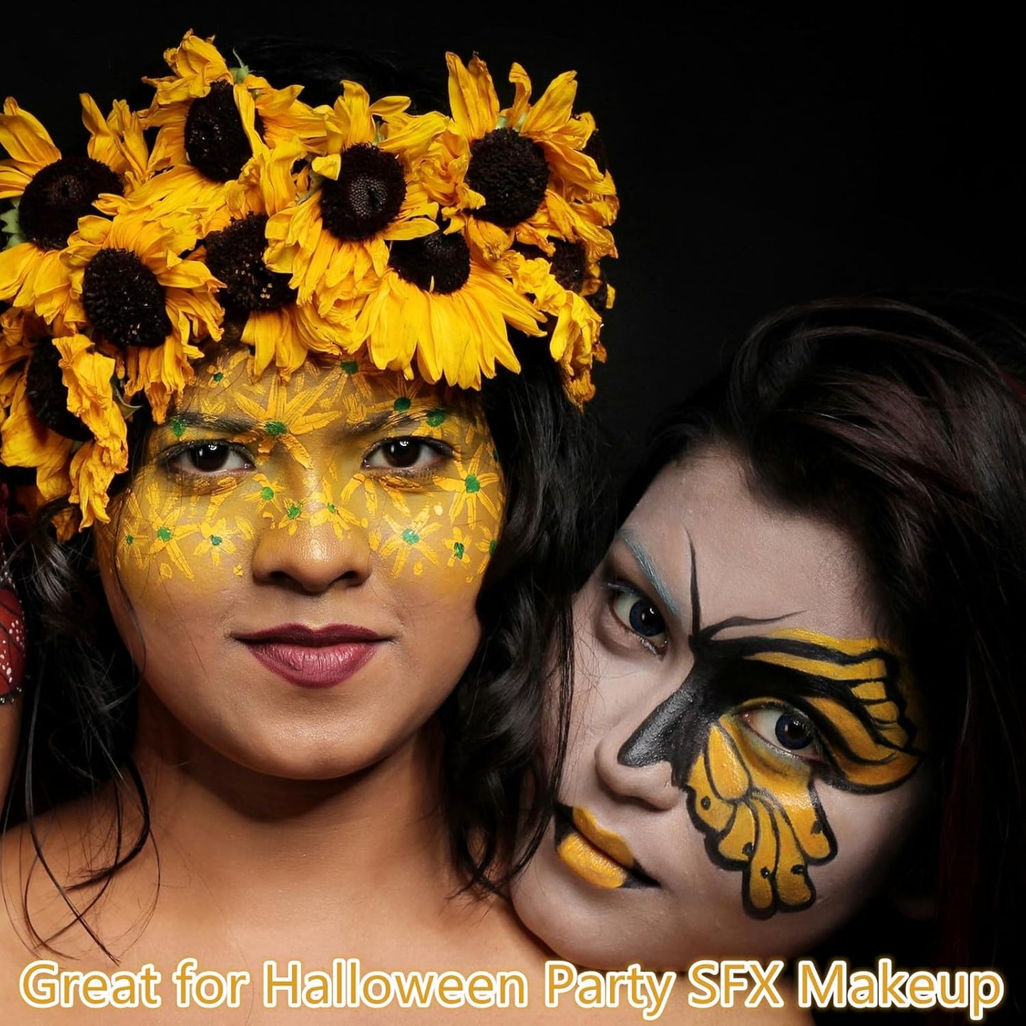 Go Ho Gold Cream-Blendable Face Body Paint Stick,Easy to Color Eye Black Gold Face Paint Football/Baseball/Softball,Safe Facepaint Nose&Lip Smacking for Halloween Makeup