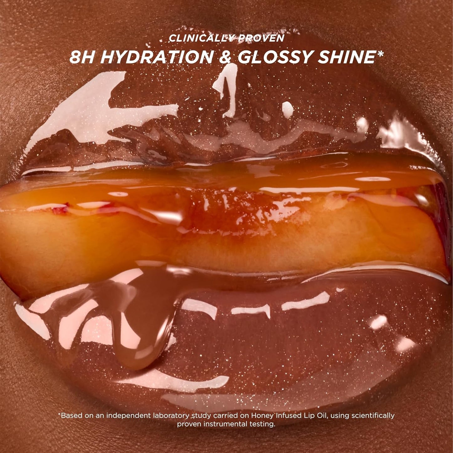 Gisou Honey Infused Hydrating Lip Oil, Nourishing Lip Moisturizer for Dry Lips, 0.27 fl oz (Glazed Plum)