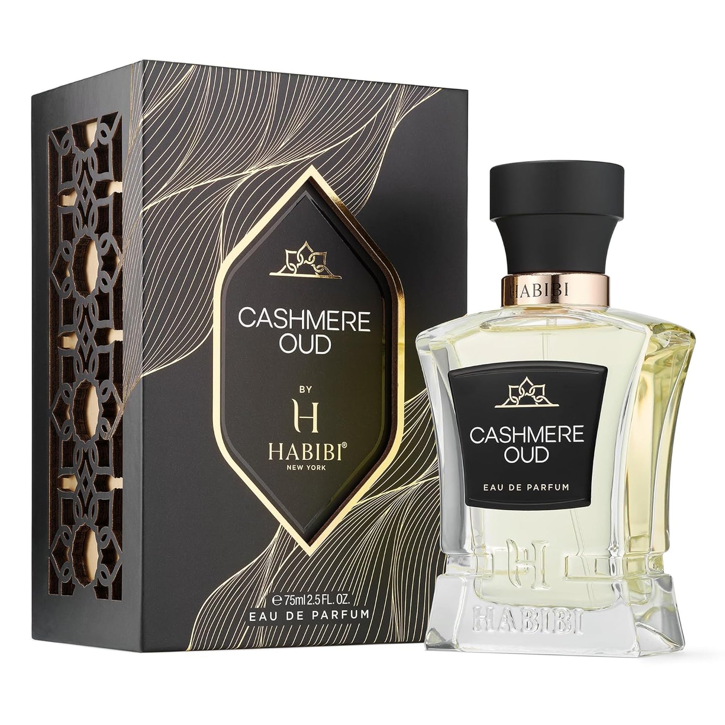 H HABIBI Cashmere Oud Perfume for Men – 2.5 oz (75ML) Long Lasting Arabian Cologne, Spicy Floral Woody Men Perfume, Luxury Fragrance Gift for Special Occasions
