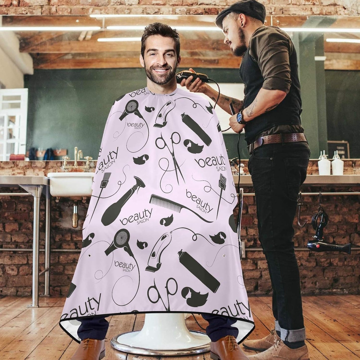 Stylish Barbershop Salon Barber Cape Haircut Cape Salon Apron Unisex Hair Cutting Apron for Men Women
