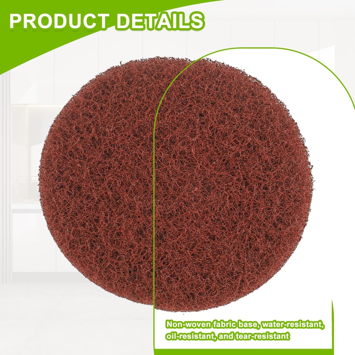 16pcs Heavy Duty Pads Electric Cleaning Brush Pad Set fit for Bosch Home/Garden 6033 Battery Cleaning Brush,Red