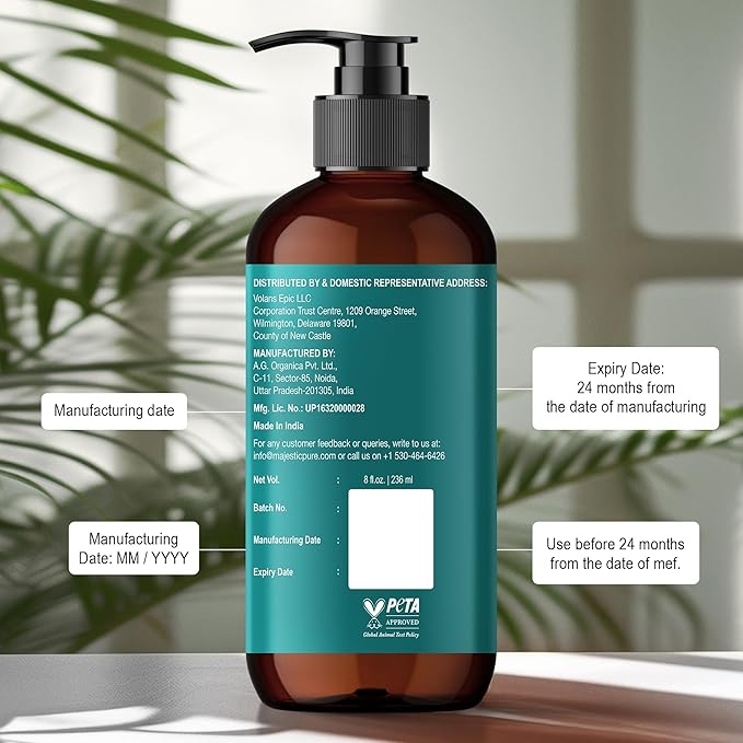 Majestic Pure Vitamin E 70k Blend Massage Oil with Sweet Almond, Jojoba, Argan, Avocado | Invigorating, Refreshing, and Relaxing | for All Skin Types - Men and Women | 8 Fl Oz