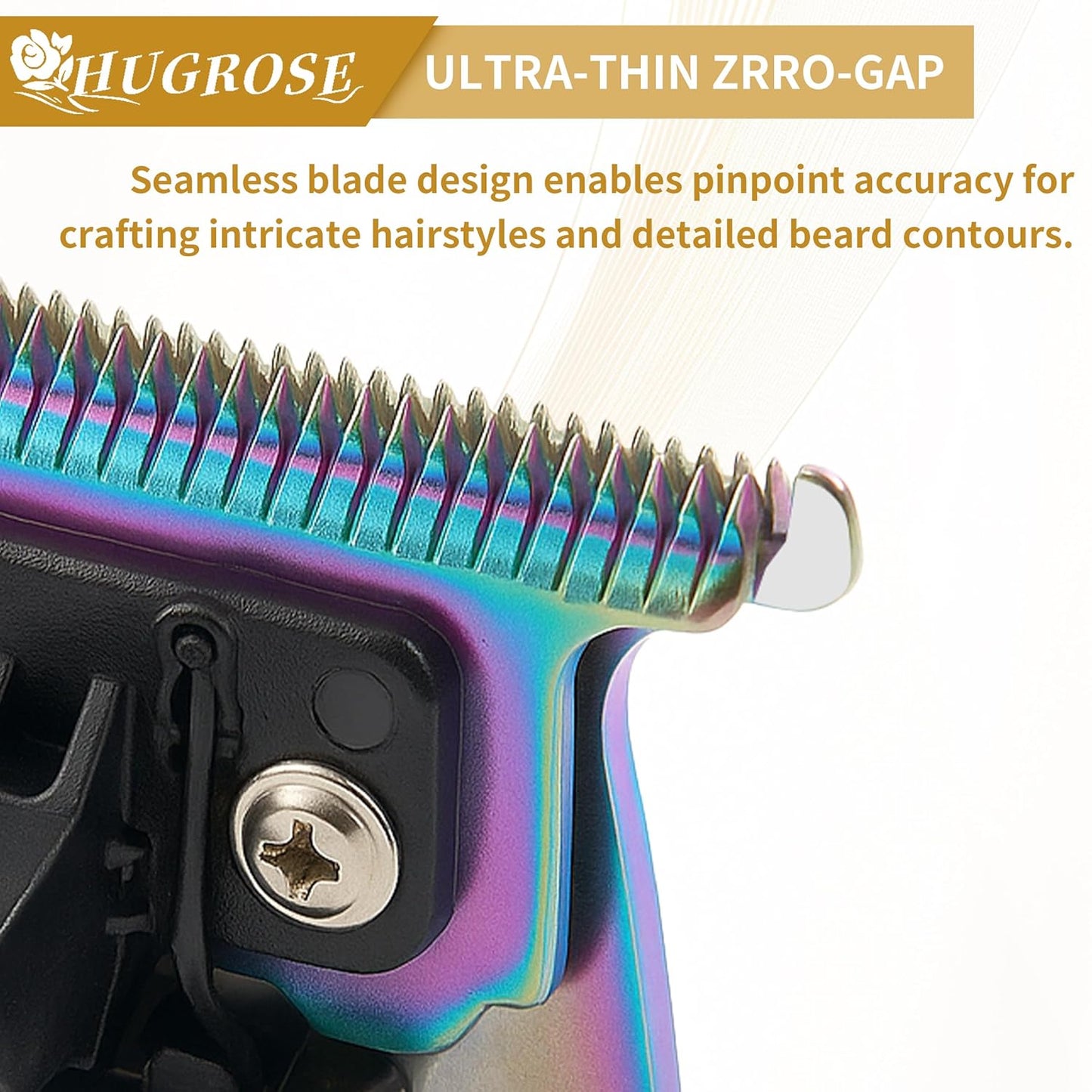 Trimmer Blade Replacement FX707Z - Ultra Precise Stainless Steel Long-lasting Trimmer Blades with Seamless Design, Self-Cleaning Grooves, and Storage Case, Compatible with FX707/FX787/FX726 Trimmers