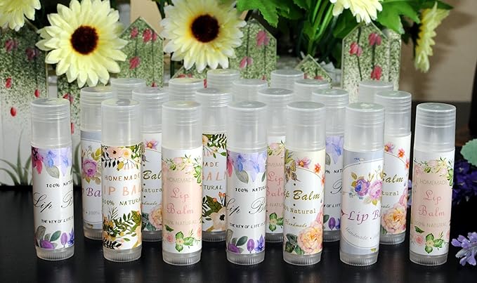 Assorted T5 Adensive Lip Balm Label Sticker for Container - 100pcs Paper Labels