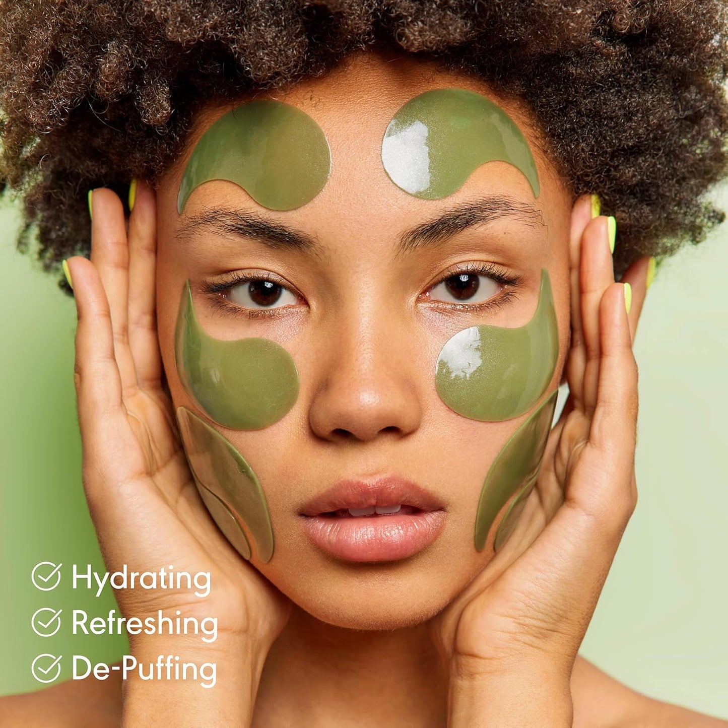 Under Eye Patches for Puffy Eyes and Dark Circles & Eye Bags with Green Tea Matcha & Aloe - Natural Skincare Hydrating Eye Masks with Hyaluronic Acid to Refresh, Soothe & Revitalize - 30 Pairs