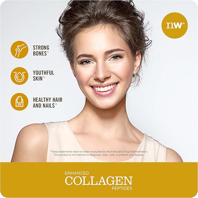 NatureWise Collagen Peptides Powder for Women - Type 1 & 3 Grass-Fed - Supports Hair, Skin & Nail Health - Non-GMO, Dairy & Soy Free, Unflavored - 45 Servings[45-Day Supply]