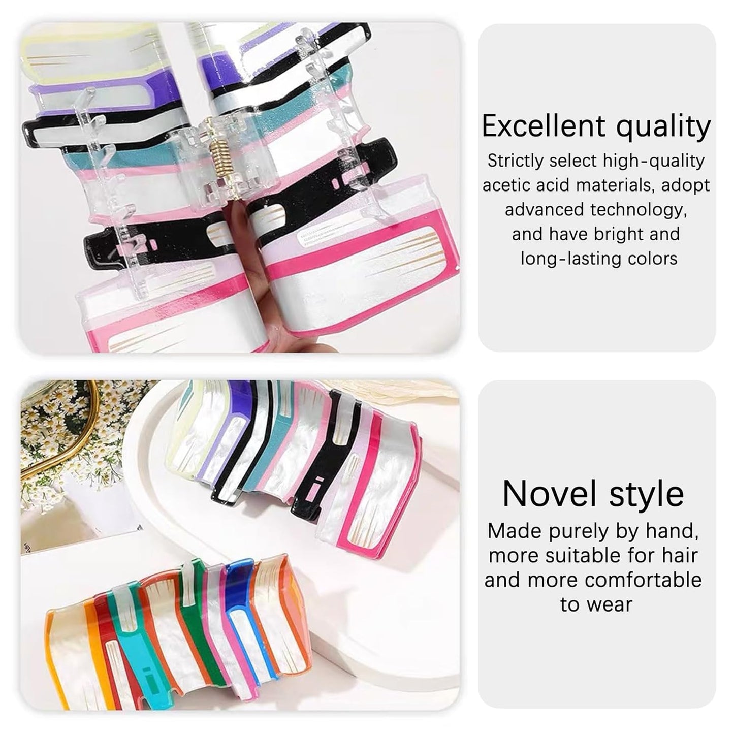 2025 Book Hair Clip Creative Fasnion Strong Hold Nonslip Jaw Clips Styling Accessories French Hair Barrettes Hairpin For Women And Girls(2Pcs)