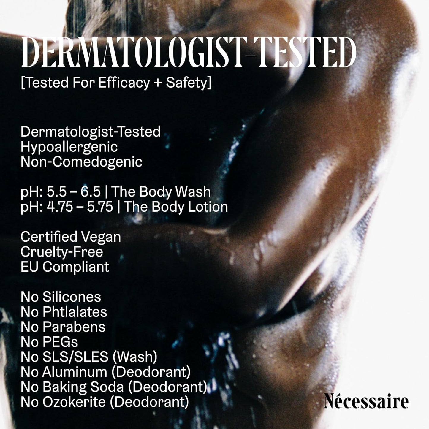 Nécessaire Body Essentials Gift Set – Santal Scented Travel Body Wash, Lotion & Aluminum-Free Deodorant – Clean Skincare for Men + Women – Dermatologist-Tested, Hypoallergenic – 3-Piece Travel Set