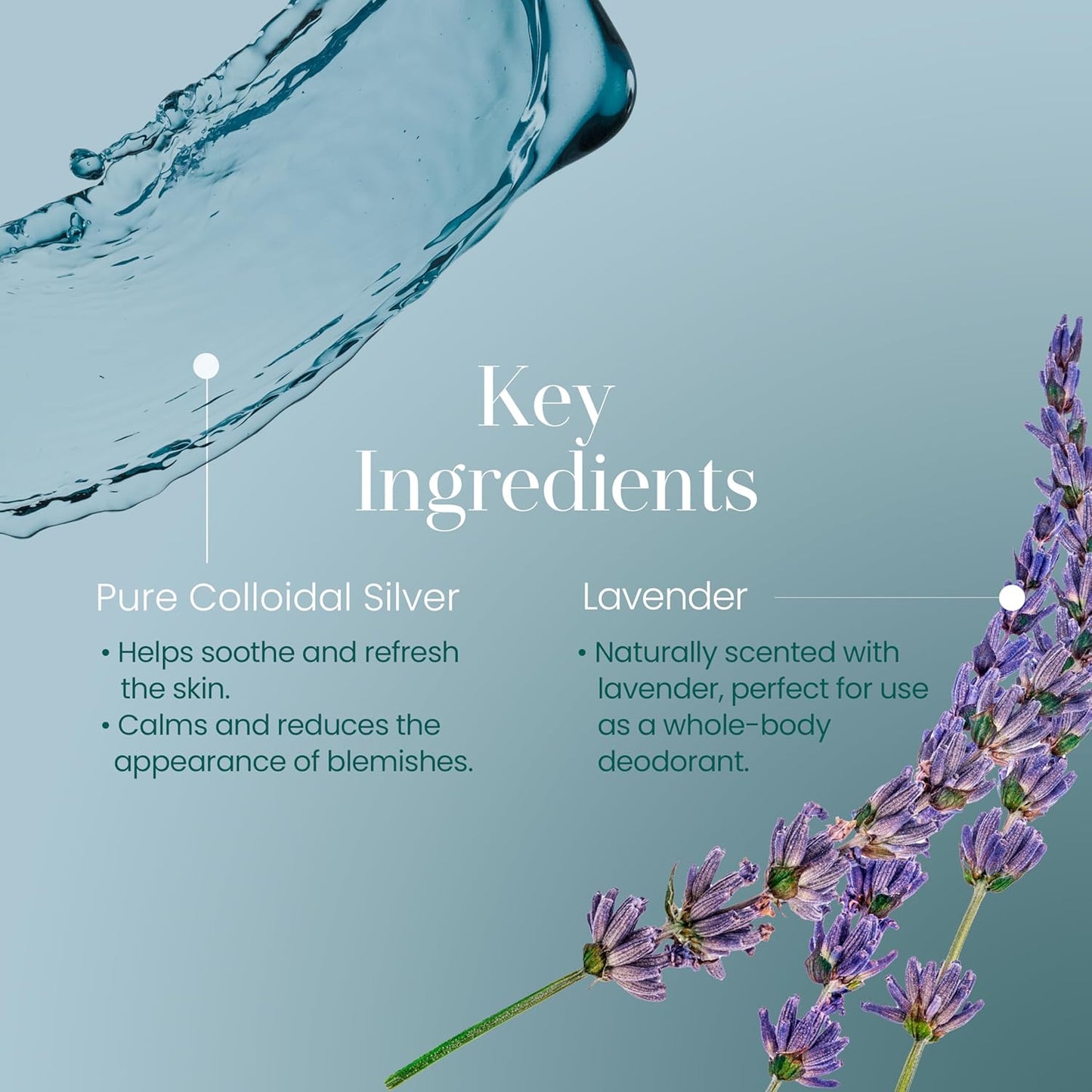 Hylunia Colloidal Silver Mist Toner 5.1 fl. oz. – Hydrating Versatile Toner for Acne-Prone Inflamed Skin | Infused with Colloidal Silver & Lavender for Glowing Skin Cuts & Burns, Body-Refresher