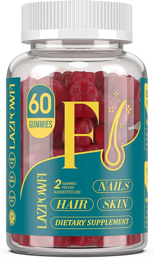 Biotin Gummies for Hair, Skin and Nails - Hair Vitamins for Men & Women, 10,000mcg Max Strength Vitamin B7 for Hair Growth and Stronger Nails,60 Counts - Cranberry Falvor-74