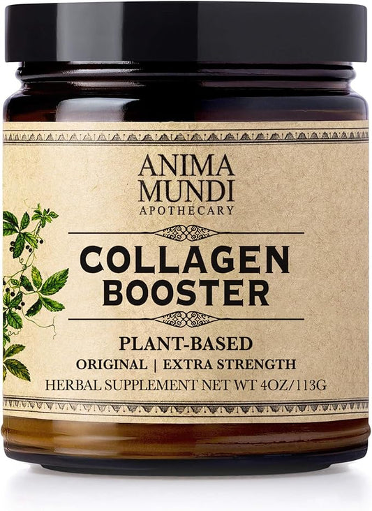 Anima Mundi Vegan Collagen Powder - Plant-Based & Organic Collagen Booster - Helps Support Collagen & Keratin Production for Healthy Skin, Hair, Joints & Bones (4oz/113g)