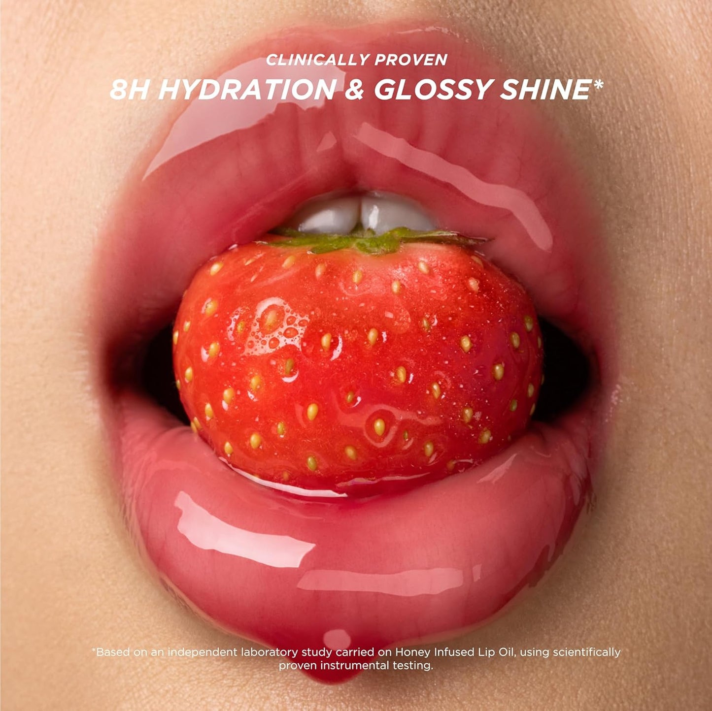 Gisou Honey Infused Hydrating Lip Oil, Nourishing Lip Moisturizer for Dry Lips, 0.27 fl oz (Strawberry Sorbet)